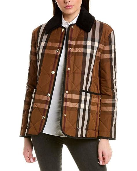 burberry brown quilted jacket|Mehr.